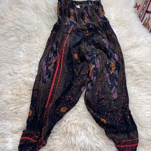 Floral Black Harem Pants